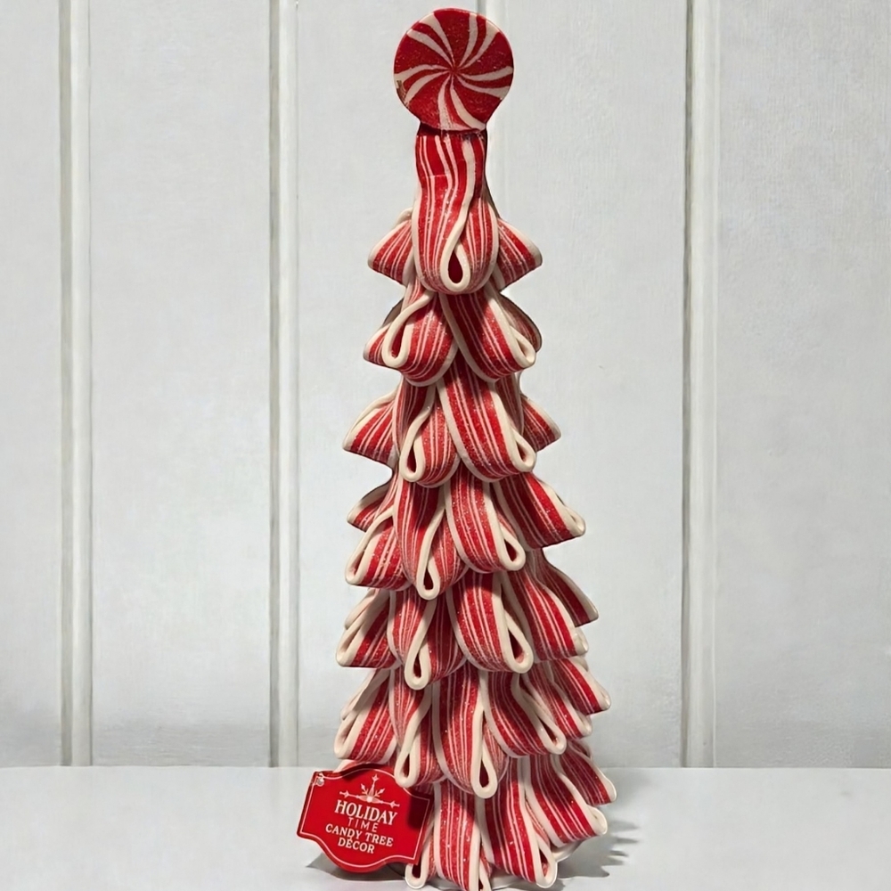 NEW Peppermint Striped  Ribbon Candy Christmas Tree